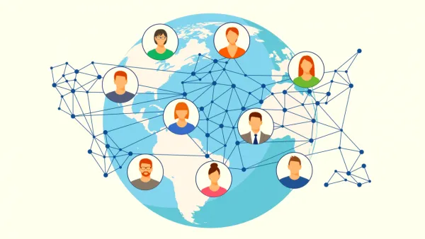 تخلق بيئة الأعمال العالمية شبكة متصلة من الاقتصادات والمجتمعات الدولية.
